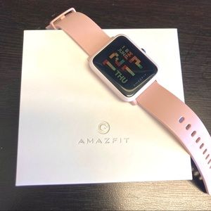 Pink Amazfit Bip S Lite Smart Watch Fitness Tracker